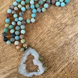 Crystal Cactus Mala Crystal Necklace